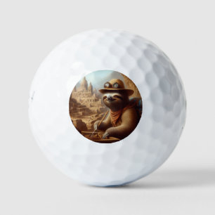 Sloth Archaeologist Golf Balls