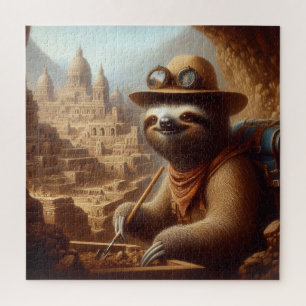 Sloth Archaeologist Jigsaw Puzzle
