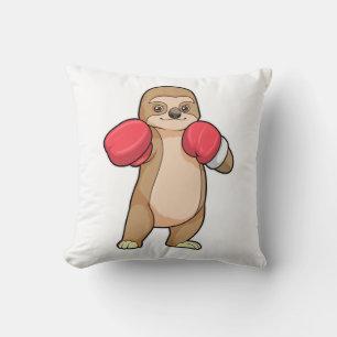 Sloth as Boxer with Boxing gloves Cushion