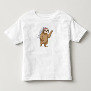 Sloth as Bride with Veil Toddler T-Shirt