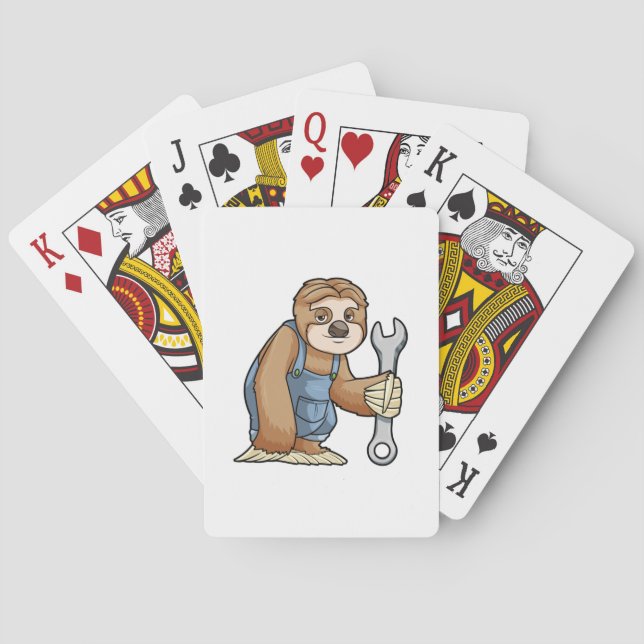 Sloth as Craftsman with Wrench Playing Cards (Back)