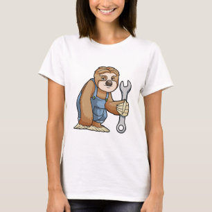 Sloth as Craftsman with Wrench T-Shirt