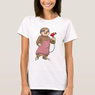 Sloth as Hair stylist with Hairdryer T-Shirt