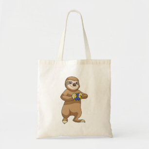 Sloth as Handball player with Handball Tote Bag