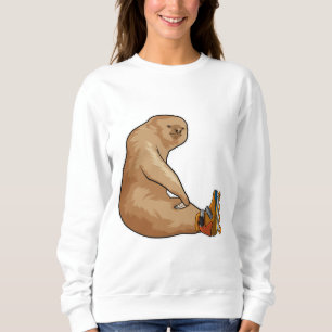 Sloth as Inline skater with Inline skates Sweatshirt