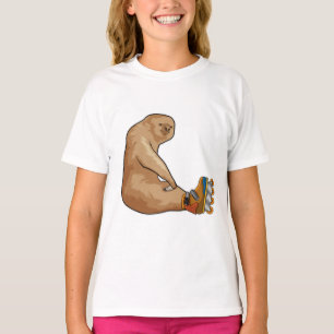 Sloth as Inline skater with Inline skates T-Shirt