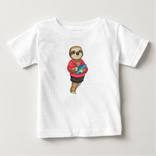 Sloth as Secretary with Notepad Baby T-Shirt