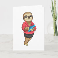 Sloth as Secretary with Notepad
