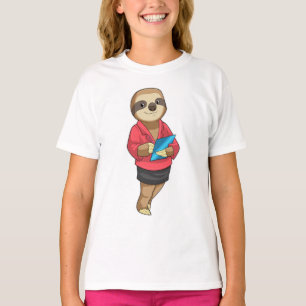 Sloth as Secretary with Notepad T-Shirt