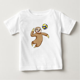 Sloth as Volleyball player with Volleyball Baby T-Shirt