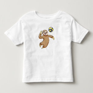 Sloth as Volleyball player with Volleyball Toddler T-Shirt