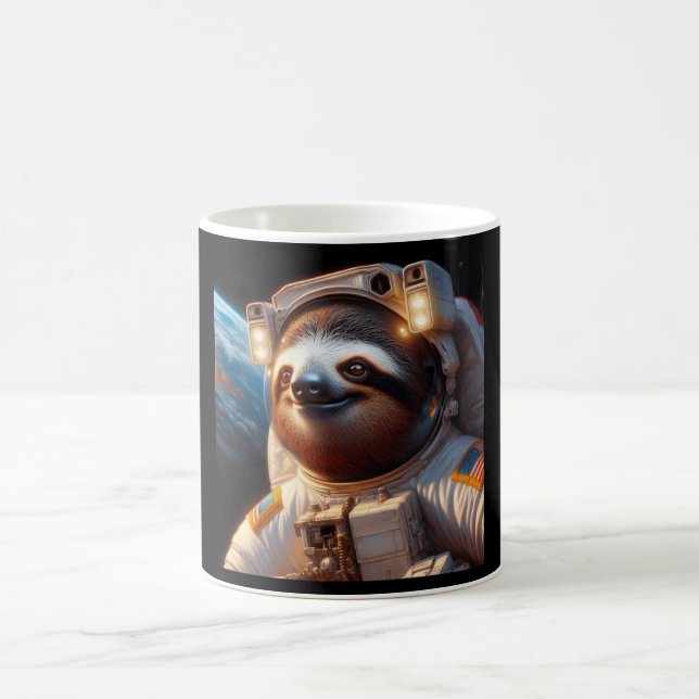 Sloth Astronaut Coffee Mug (Center)