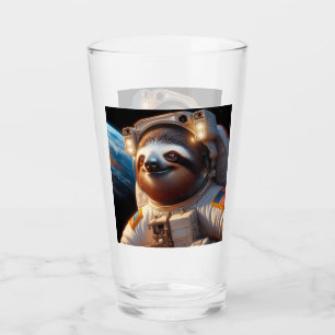 Sloth Astronaut Glass