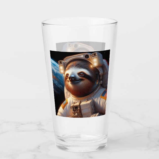 Sloth Astronaut Glass (Front)