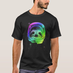 Sloth Astronaut In Space Helmet T-Shirt