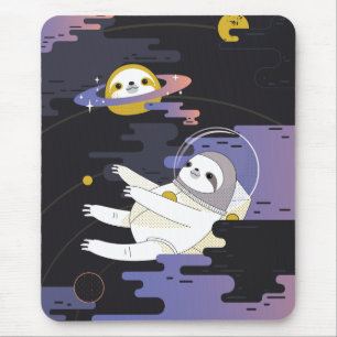 sloth astronaut mouse mat