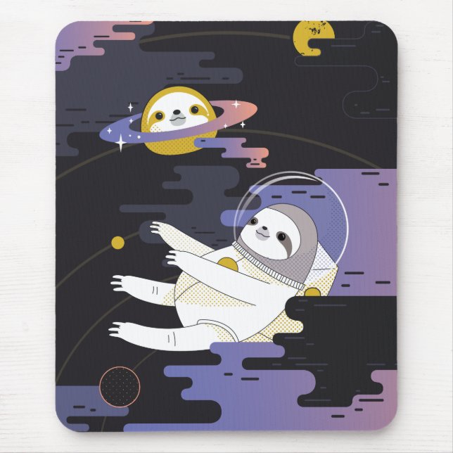 sloth astronaut mouse mat (Front)