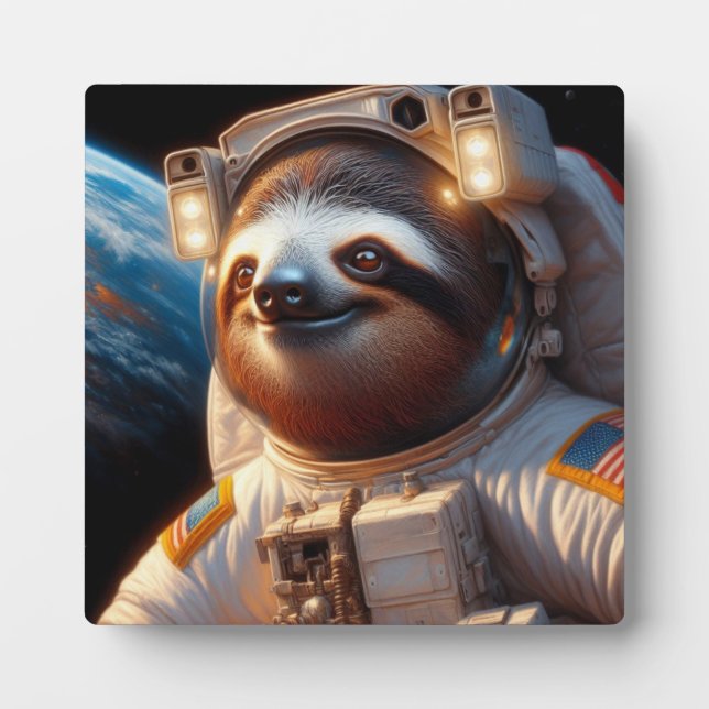 Sloth Astronaut Plaque (Front)