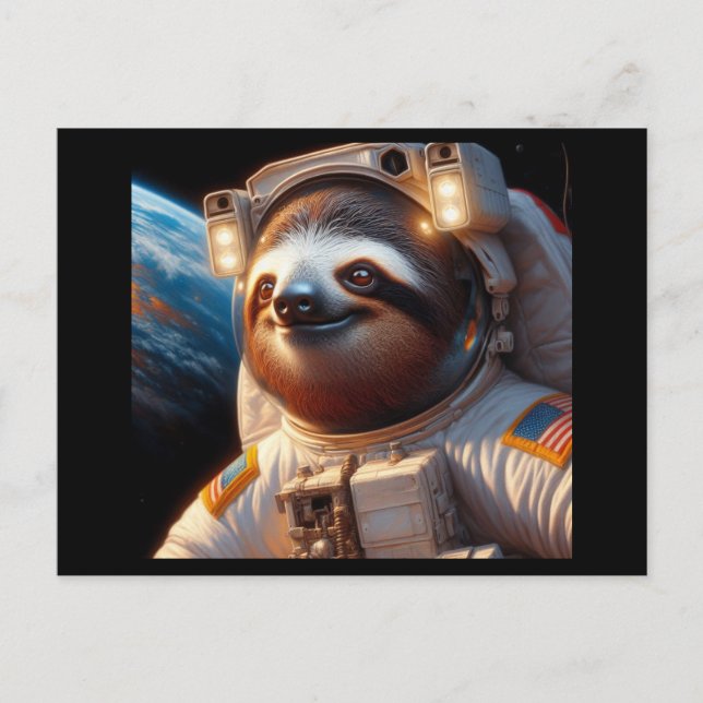 Sloth Astronaut Postcard (Front)