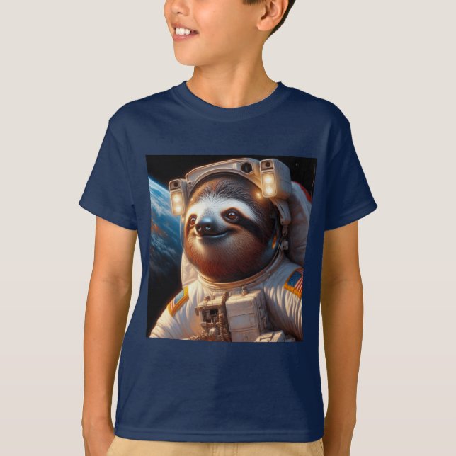 Sloth Astronaut T-Shirt (Front)