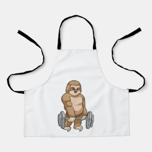Sloth at Bodybuilding with Barbell Apron