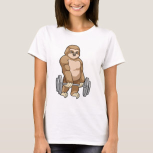 Sloth at Bodybuilding with Barbell T-Shirt