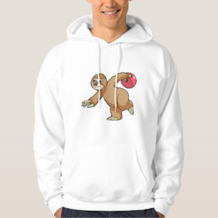 Sloth at Bowling with Bowling ball Hoodie