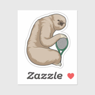 Sloth at Tennis with Tennis racket