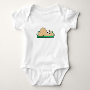Sloth at Yoga on Yoga mat Baby Bodysuit