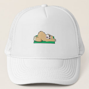 Sloth at Yoga on Yoga mat Trucker Hat