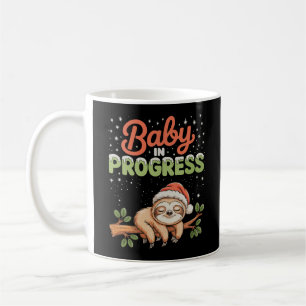 Sloth Baby In Progress Pregnant Pregnancy Xmas Coffee Mug