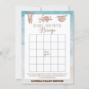 Sloth Baby Shower - Editable Name, 5x7 Invitation