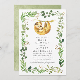 Sloth Baby Shower Invitation