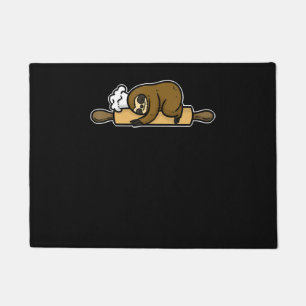 Sloth baker   funny cute chef   cook kitchen gift doormat