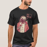 Sloth Bartender Drinking a Cocktail Joke Men and W