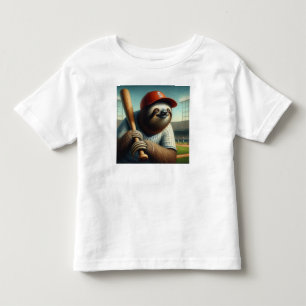 Sloth Baseball Player Toddler T-Shirt