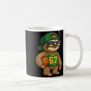 Sloth Basketball 67 Gen Alpha Slang Srts Men Boys  Coffee Mug