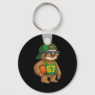 Sloth Basketball 67 Gen Alpha Slang Srts Men Boys  Key Ring