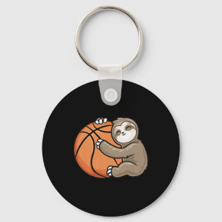 Sloth Basketball Player Sports Animal Lover Key Ring