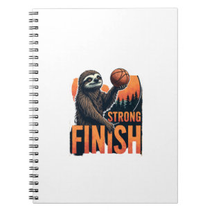Sloth Basketball Vintage Funny Retro Dunk Shirt 2 Notebook