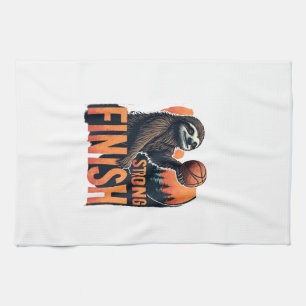 Sloth Basketball Vintage Funny Retro Dunk Shirt 2 Tea Towel