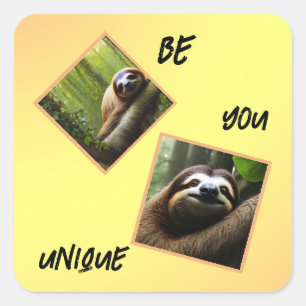 Sloth "Be You Unique", Sticker