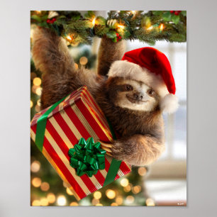 Sloth Bearing Gifts Poster