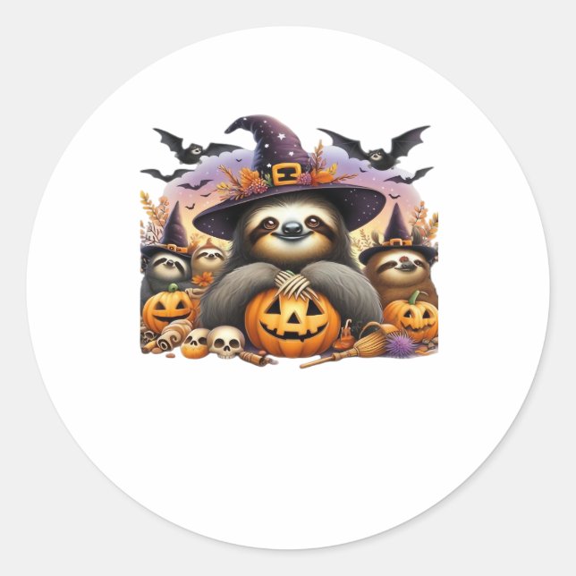 Sloth Beautiful laziness Classic T-Shirt_2 Classic Round Sticker (Front)