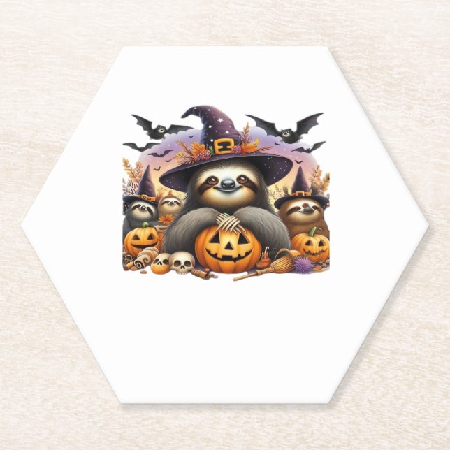 Sloth Beautiful laziness Classic T-Shirt_2 Paper Coaster (Front)