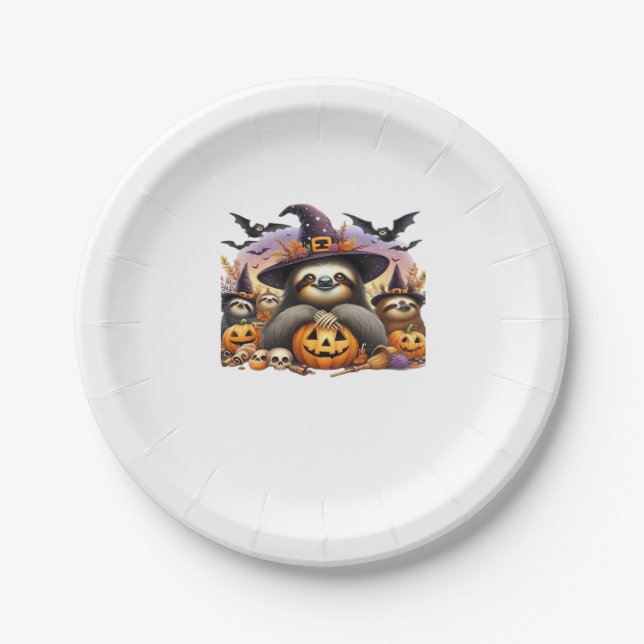 Sloth Beautiful laziness Classic T-Shirt_2 Paper Plate (Front)