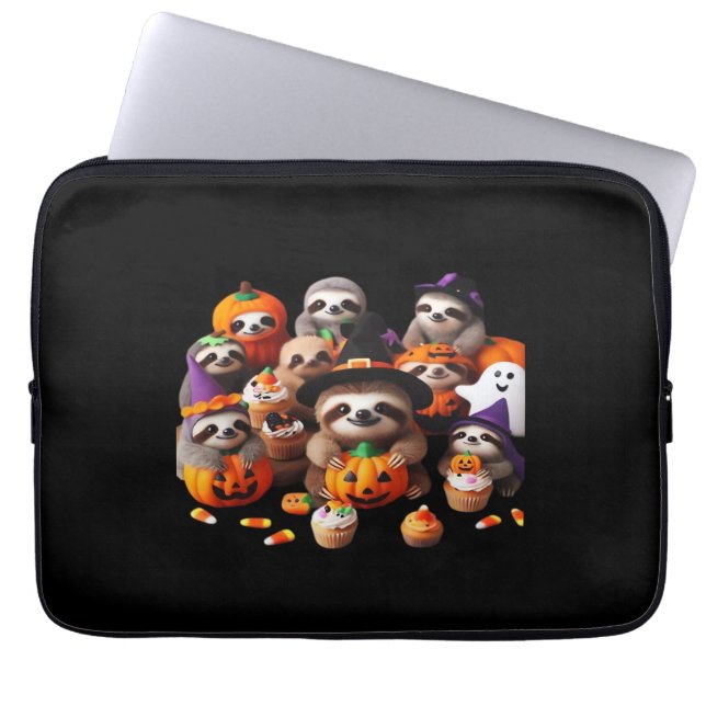 Sloth Beautiful laziness Classic T-Shirt Laptop Sleeve (Front)