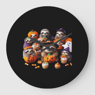 Sloth Beautiful laziness Classic T-Shirt Large Clock