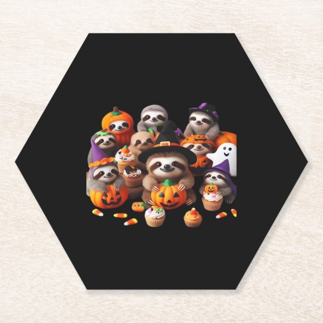 Sloth Beautiful laziness Classic T-Shirt Paper Coaster (Front)