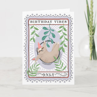 Sloth Birthday Card | Aerial Hoop Sloth